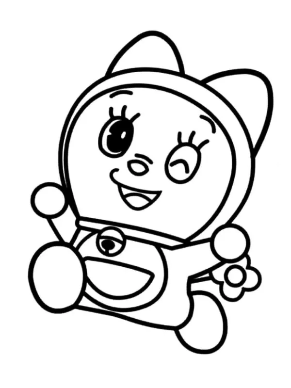 Tải ngay tranh tô màu doremi kèm bộ tô màu đô rê mon dễ thương