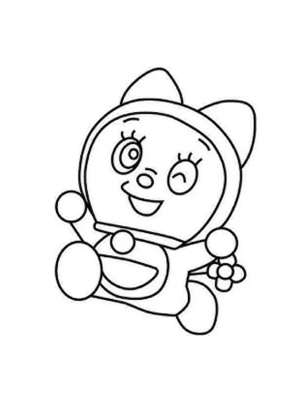 Sáng tạo từ tranh tô màu doremi và cùng vẽ doremi và doraemon