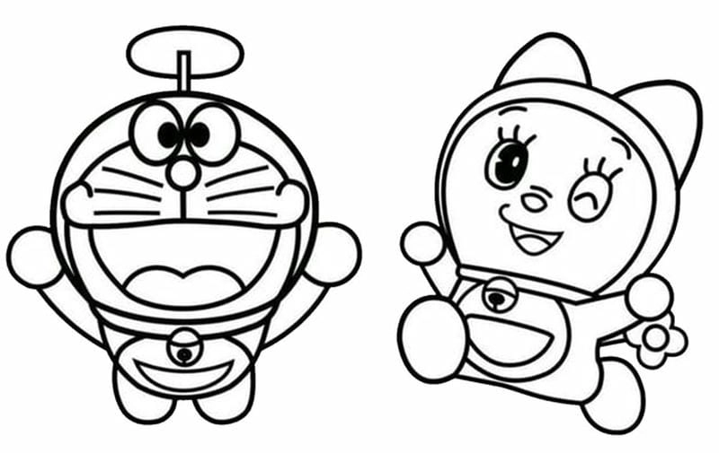 Tranh tô màu đô rê mi đẹp mê ly cho bé