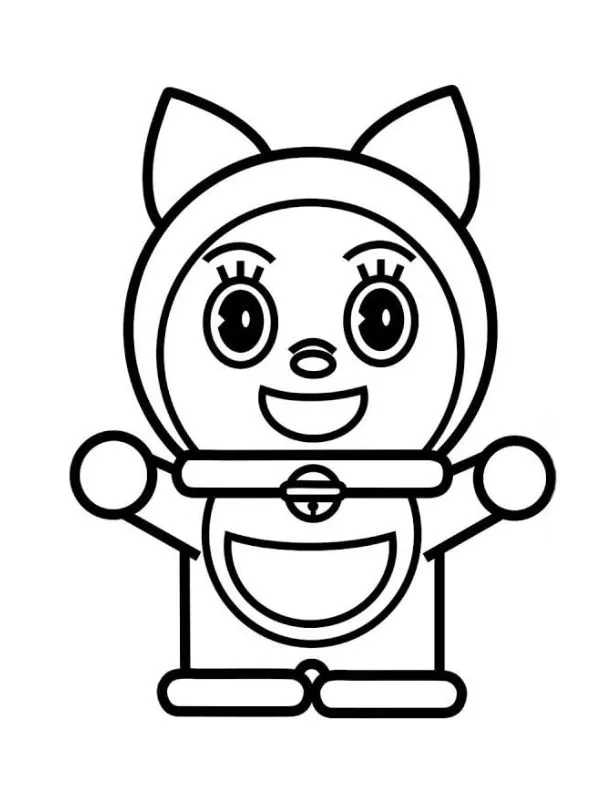 Tranh tô màu doremi cute ngọt ngào dễ thương