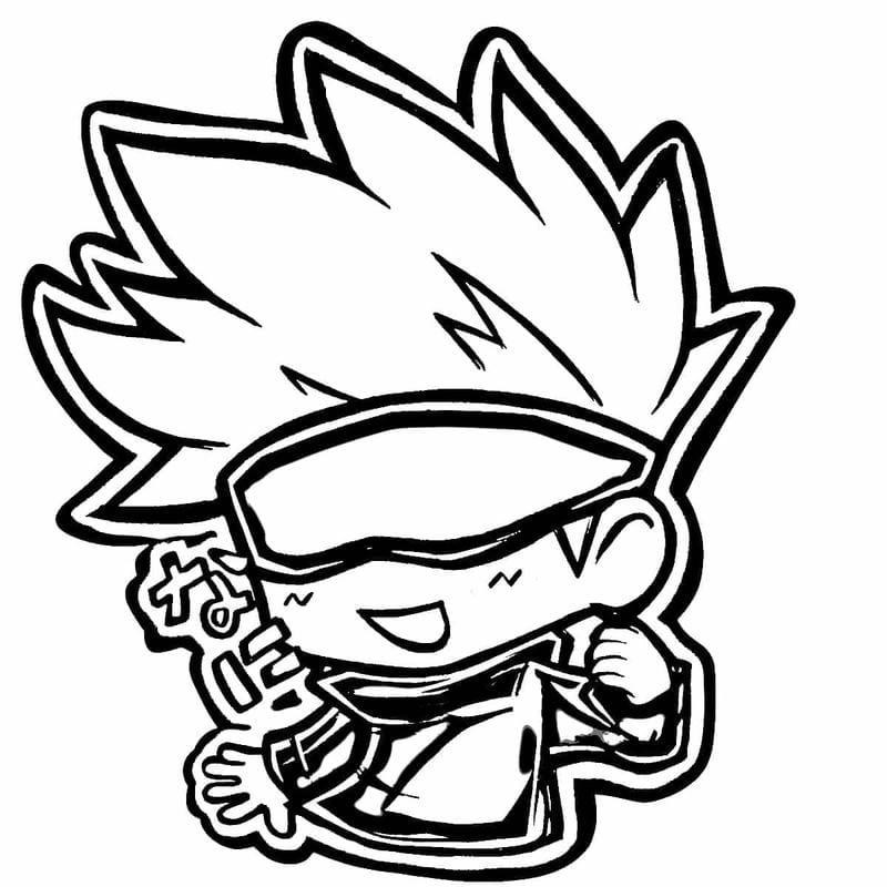 Cùng bé sáng tạo hình songoku to màu