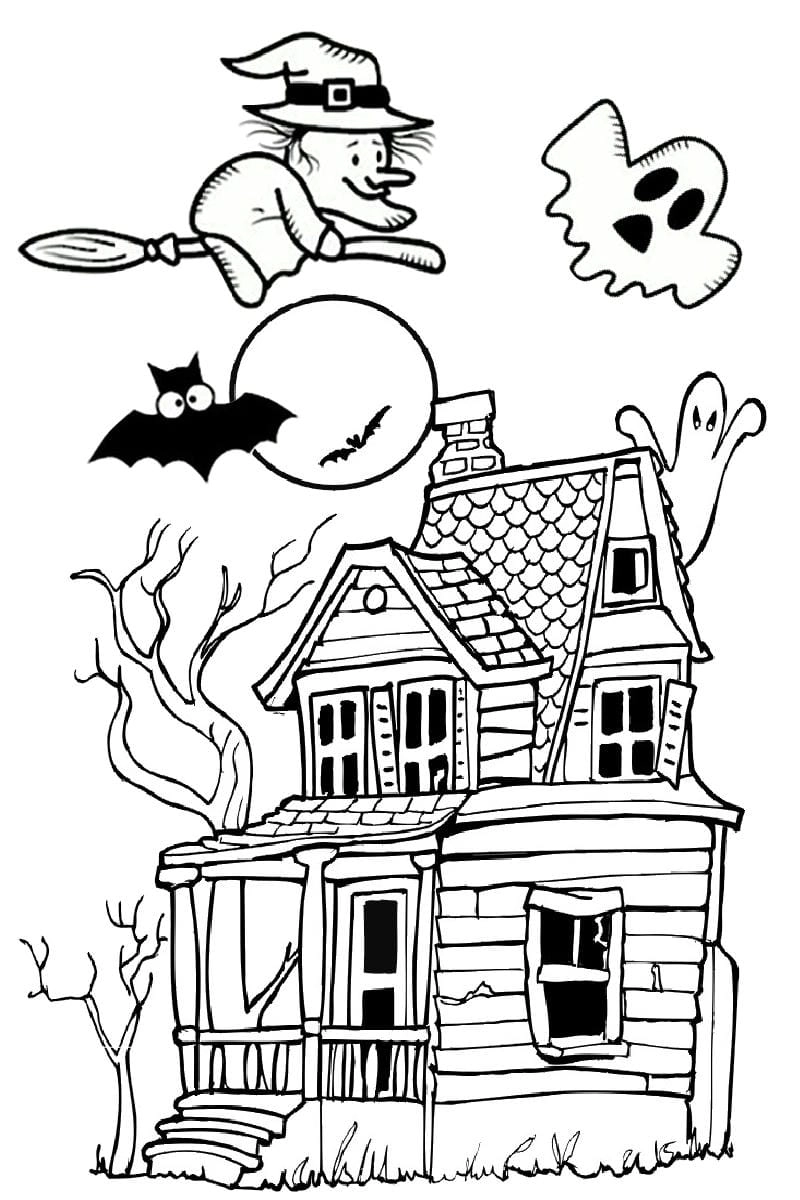 Khám phá ngay bộ tranh tô màu halloween siêu dễ thương