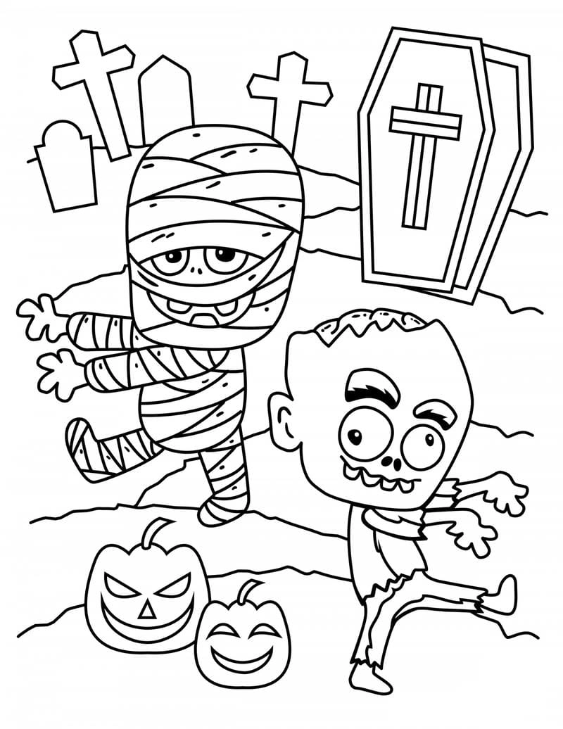 Rèn tư duy nghệ thuật với mặt nạ tô màu halloween