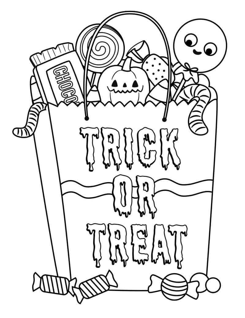 Bé tập tô cùng tranh tô màu halloween cho bé cực dễ