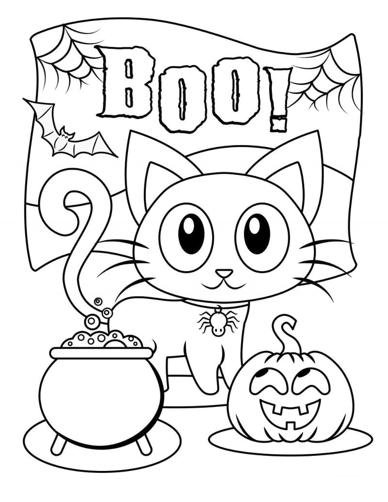 Bé sẽ mê mẩn với tô màu halloween cute cực xinh