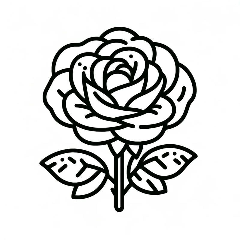 Vẽ tranh hoa hồng đơn giản dễ cho bé tập tô