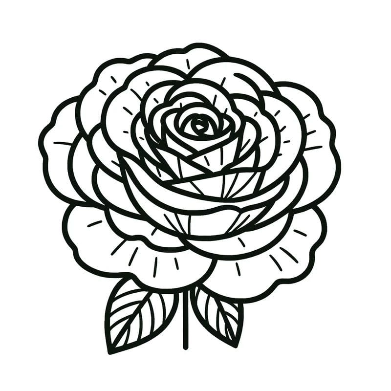 Bé thích ngay hình ảnh tô màu hoa hồng sinh động