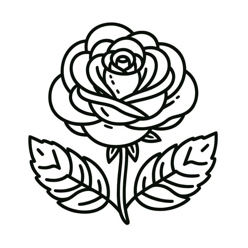 Bộ sưu tập tô màu hoa hồng đẹp cho bé yêu