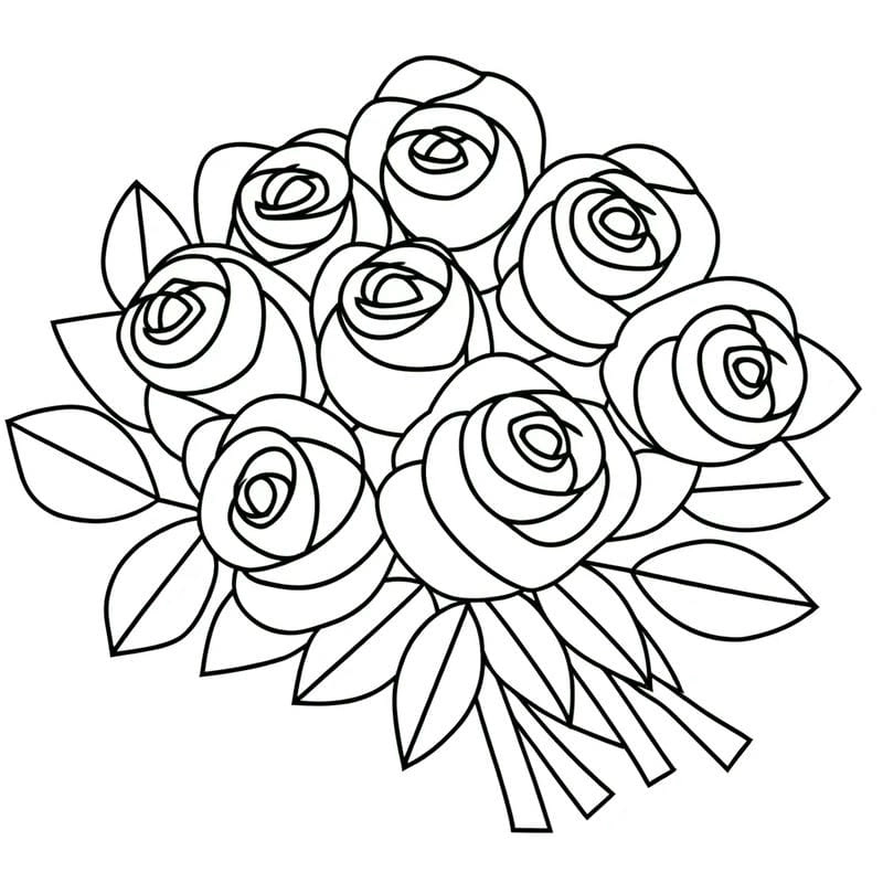 Khám phá tranh tô màu cây hoa hồng cực kỳ dễ thương