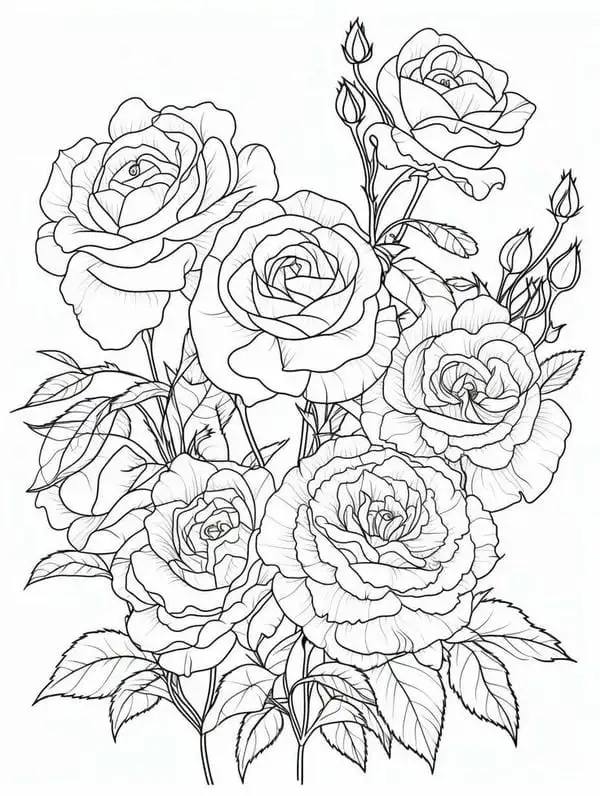 Rèn kỹ năng tinh tế qua tô màu hoa hồng