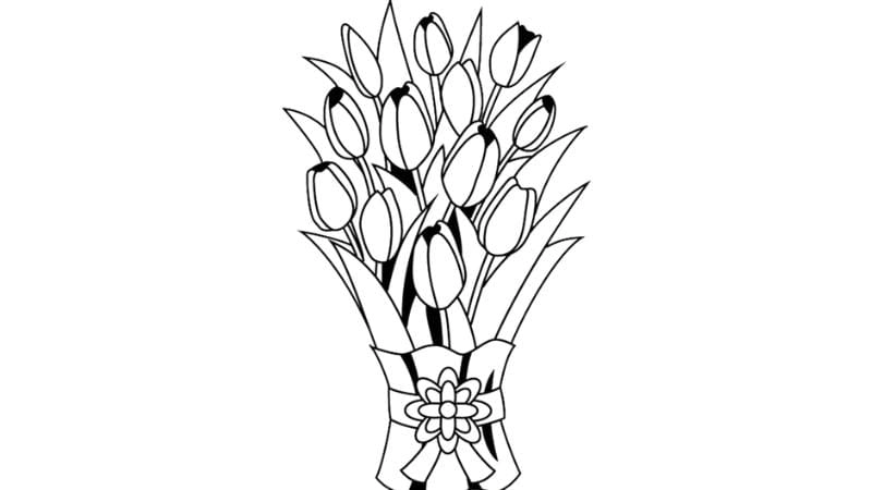 Tìm cảm hứng từ tranh vẽ vườn hoa tulip tuyệt đẹp