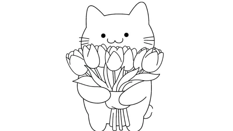 Thử ngay tranh tô màu hoa tulip và vẽ tranh tĩnh vật hoa tulip