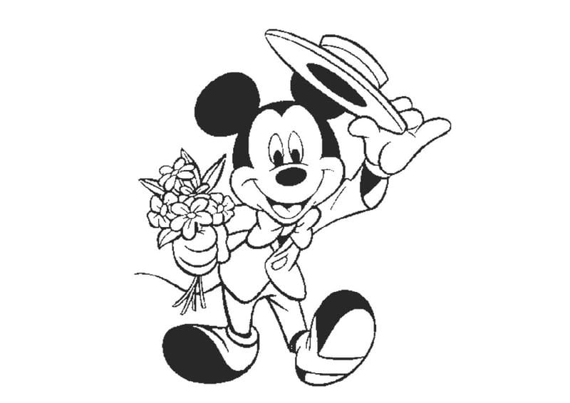 Thỏa sức sáng tạo hình tô màu chuột mickey