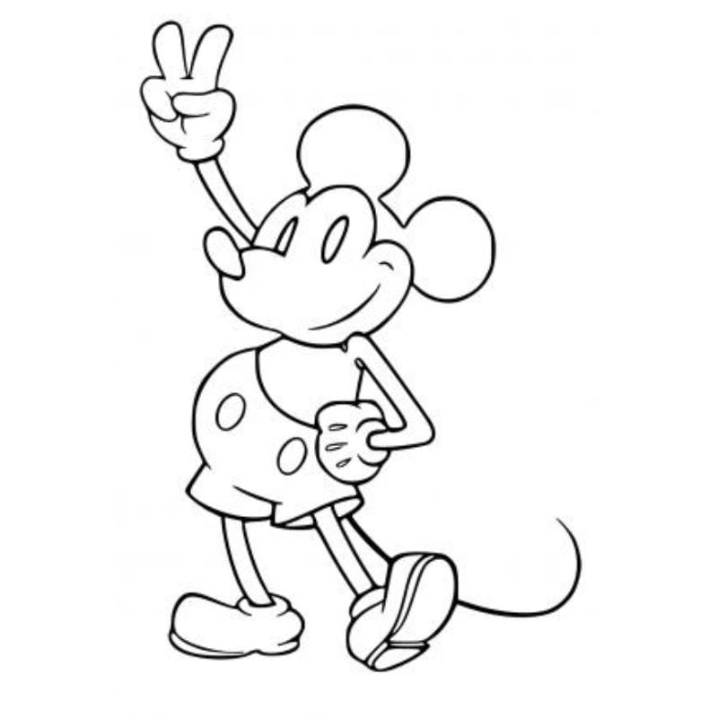 Dễ dàng in hình chuột mickey tô màu cho bé
