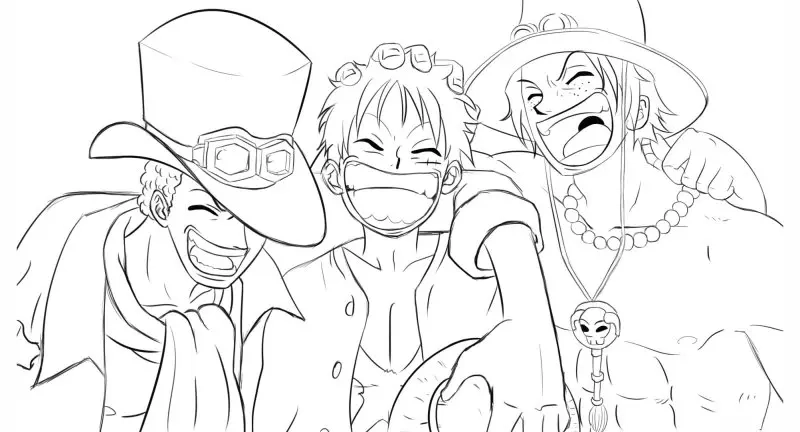 Bé đam mê ngay tranh tô màu luffy gear 4 cực ngầu