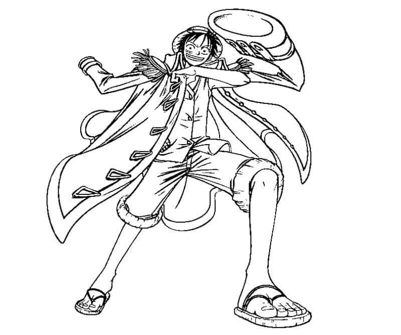 Nhanh tay in hình tô màu luffy cho bé yêu