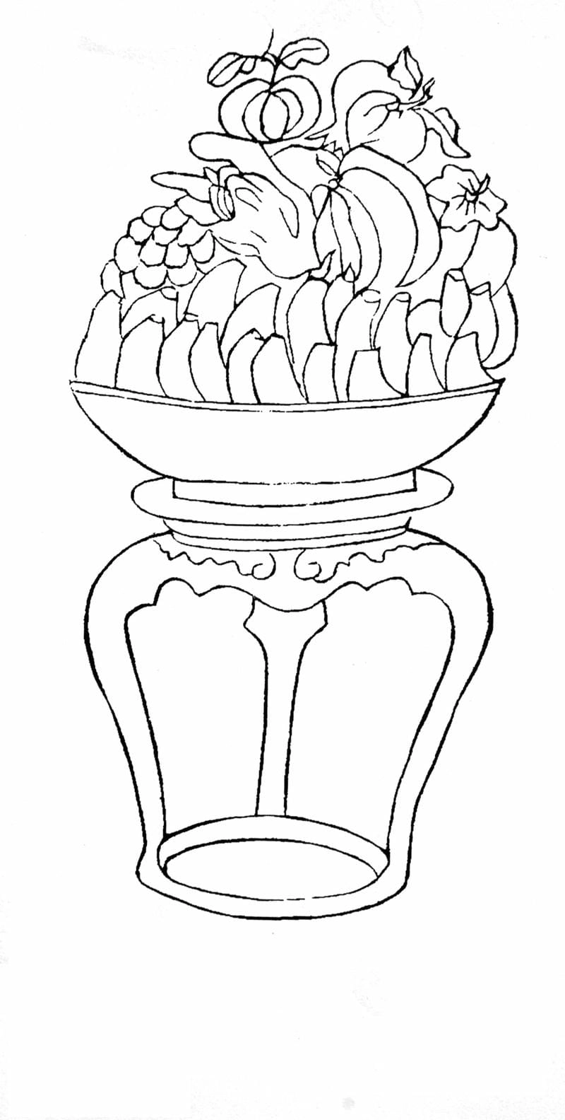 Gợi ý mâm ngũ quả tranh phong cách dân gian