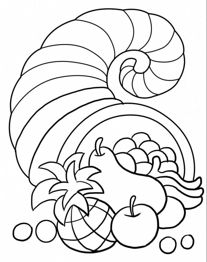 Hướng dẫn tô màu mâm ngũ quả ngày tết đơn giản