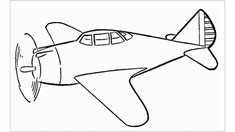 Nâng cao kỹ năng tay với hình máy bay cho bé tô màu
