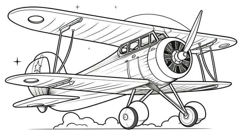 Tô máy bay siêu ngầu qua hình tô màu máy bay chiến đấu