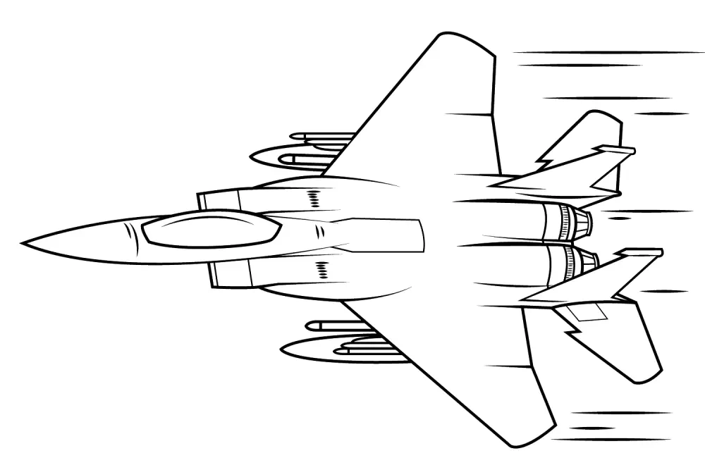 Học vẽ dễ dàng cùng hình vẽ máy bay cho bé tô màu