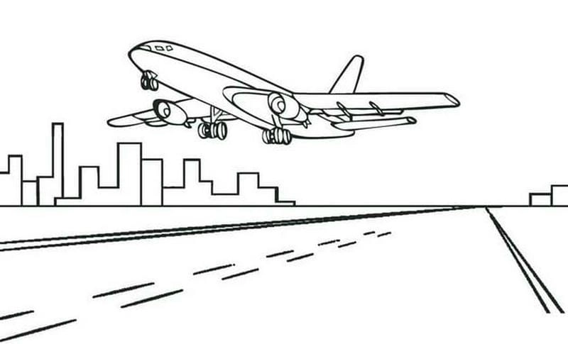 Giúp bé làm quen với tranh máy bay cho bé tô màu