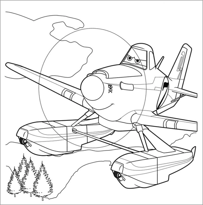 Giúp bé sáng tạo với tô màu hình máy bay