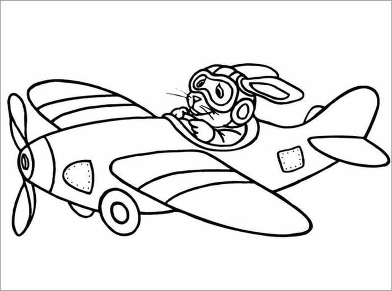 Gợi ý bố mẹ bộ tô màu may bay đơn giản