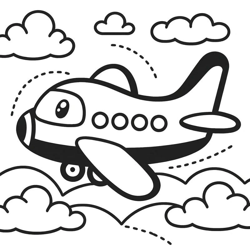 Kích thích trí tưởng tượng cùng bé tập tô màu máy bay