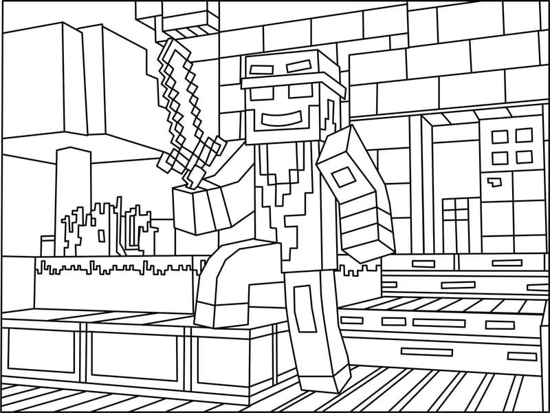 Khám phá tranh tô màu minecraft cực dễ thương