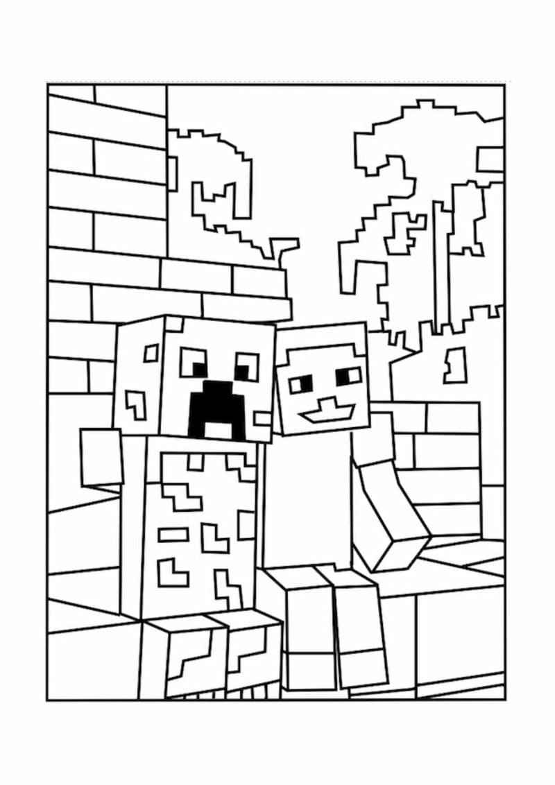 Sáng tạo không giới hạn với hình tô màu minecraft