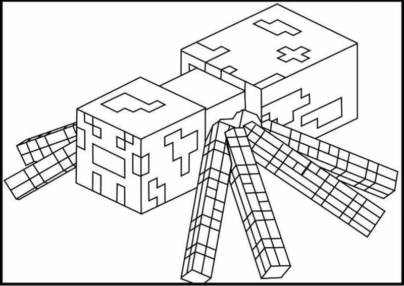 Tải ngay hình minecraft tô màu siêu dễ thương