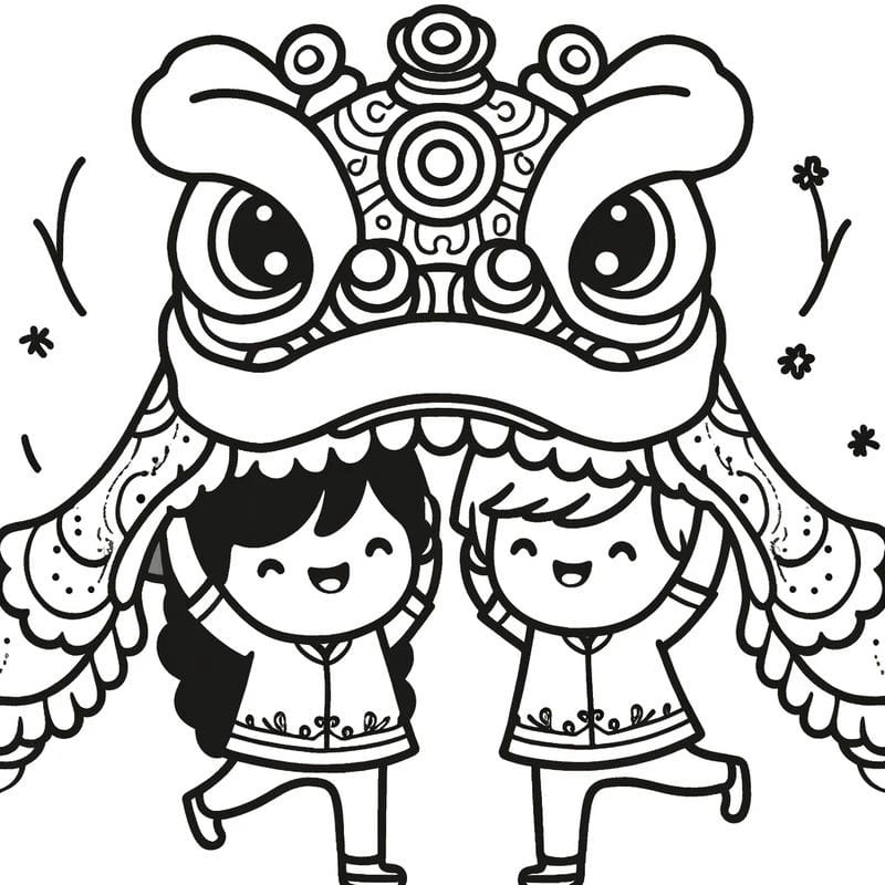 Giúp bé vui học với tranh tô màu con kỳ lân rực rỡ