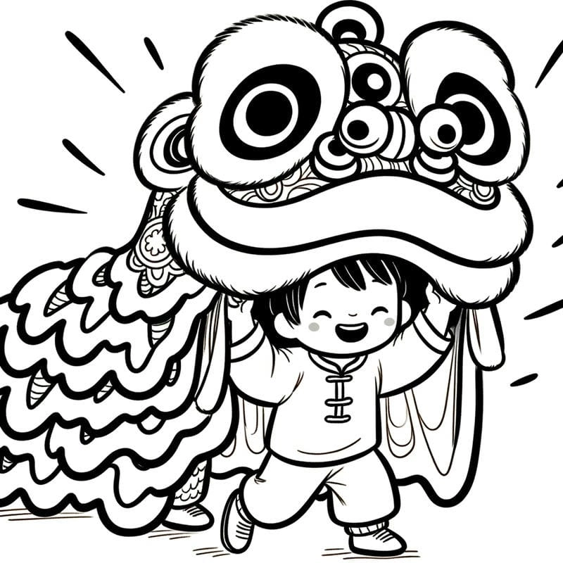 Khơi dậy hứng thú với tranh tô màu con lân truyền thống