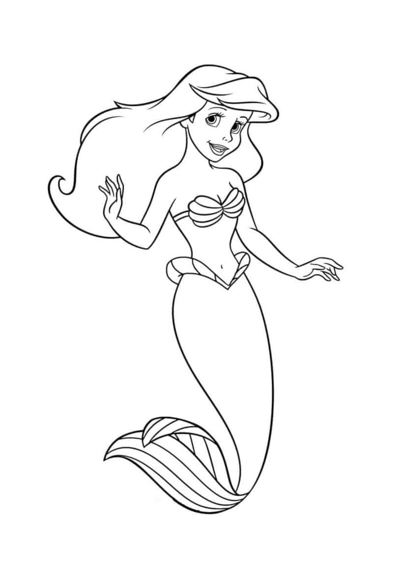 Bé thích tô màu nàng tiên cá xinh đẹp nhẹ nhàng