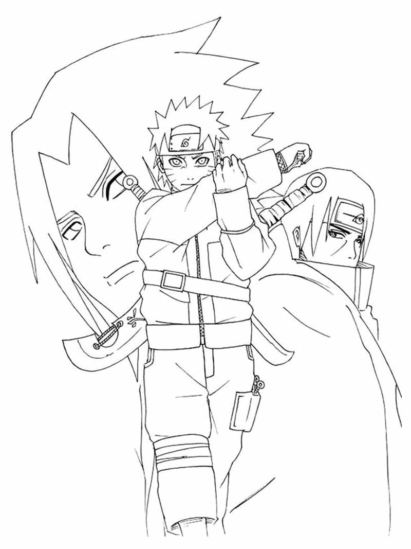 Gợi ý đơn giản về cách tô màu naruto cho bé