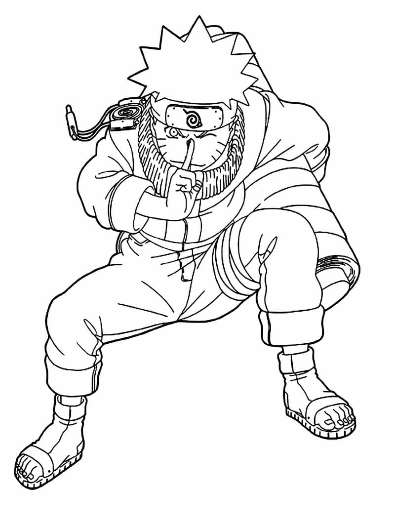 Bé thích thú với tranh tô màu akatsuki