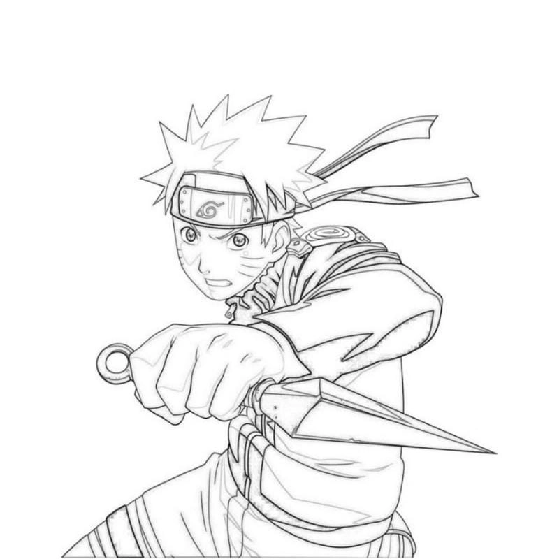 Bé thích mê bộ tranh tô màu naruto lục đạo