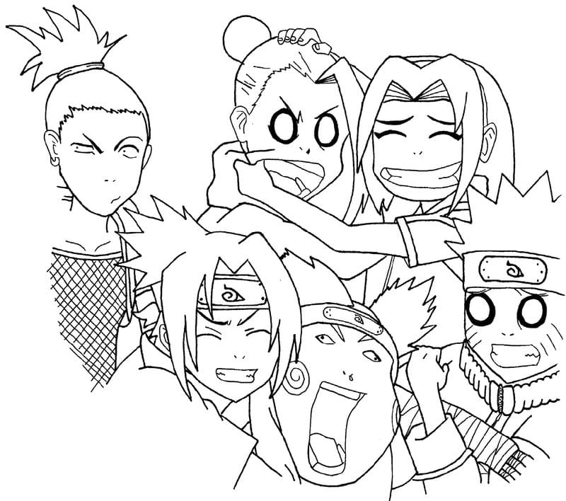 Bé tập sáng tạo với bộ naruto tô màu hấp dẫn