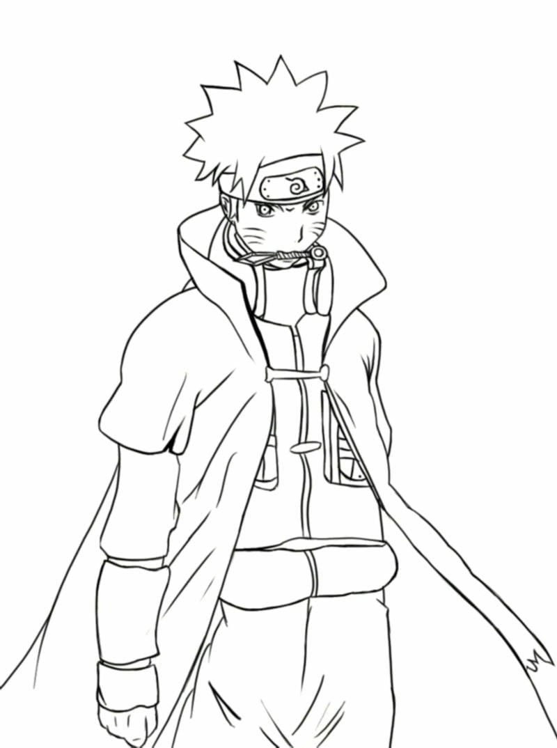Bé tô sáng tạo cùng tranh tô màu naruto cửu vĩ