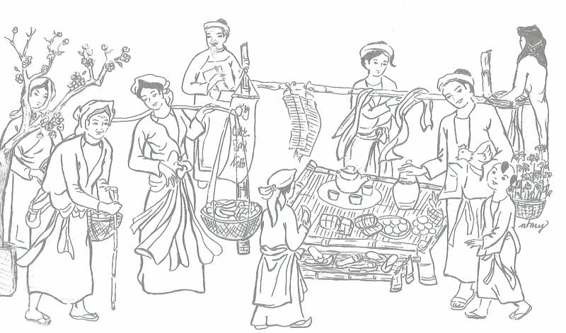 Nét đẹp trong bức tranh vẽ về ngày tết quê em