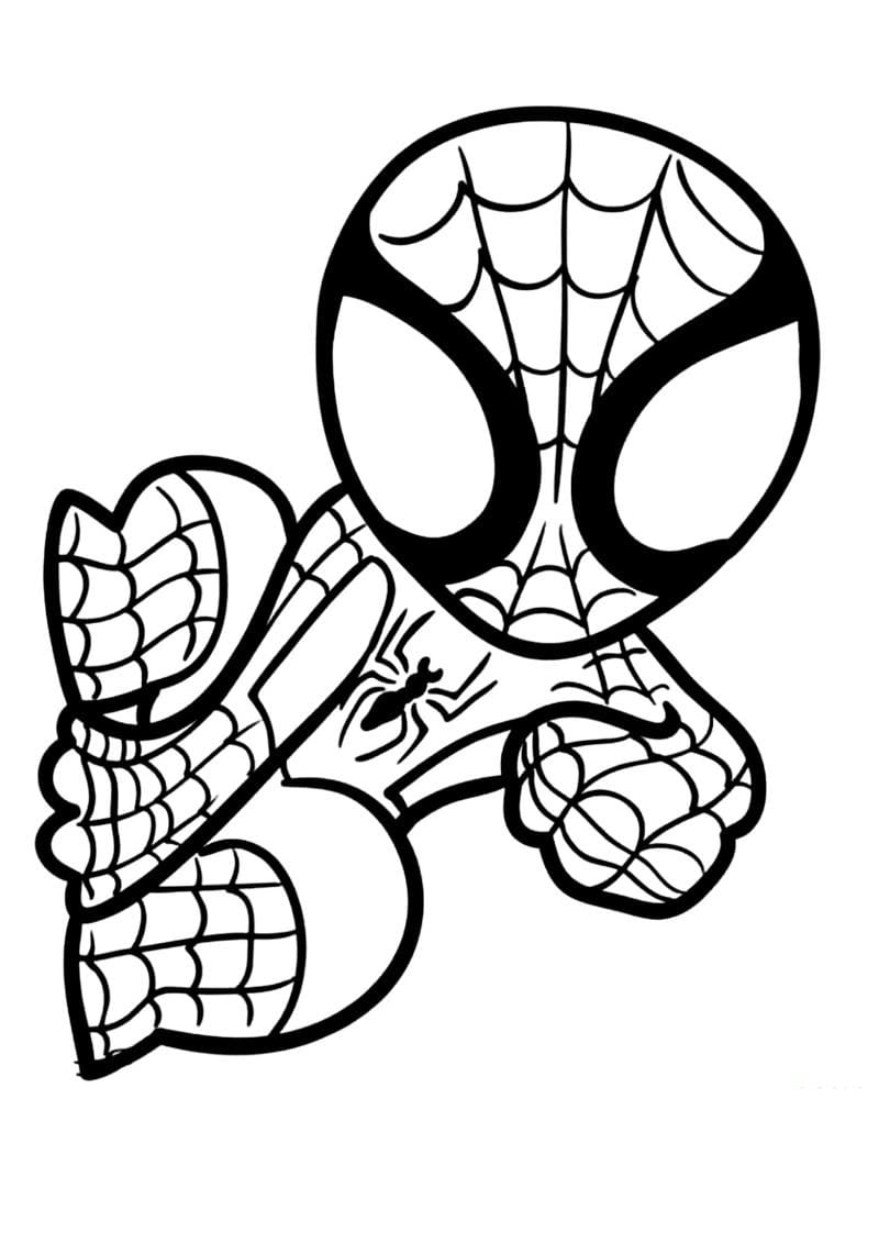 Tải ngay tranh tô màu người nhện và hình ảnh người nhện cho bé tô màu