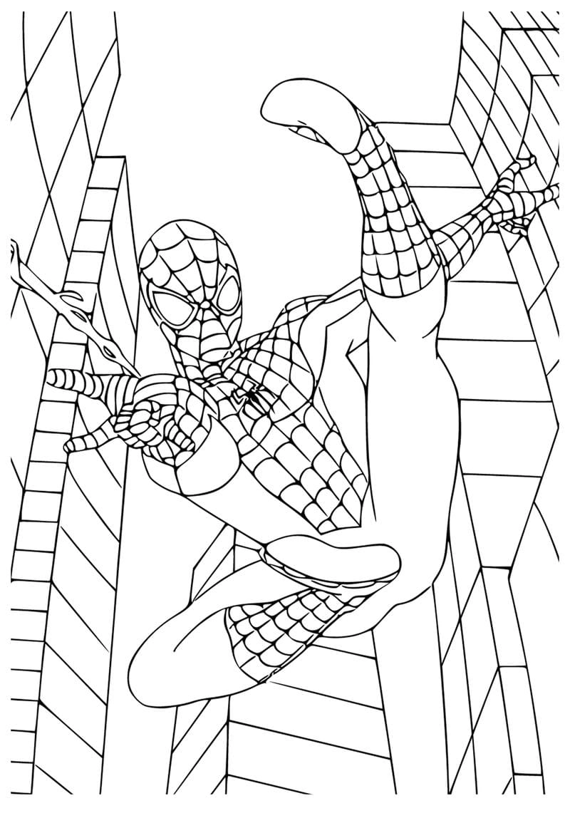 Bé thích mê bộ tranh tô màu người nhện và file to mau nguoi nhen