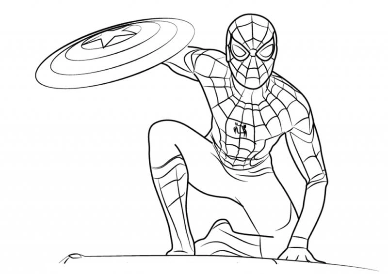 Chọn coloring pages spider man tranh tô màu người nhện cho bé