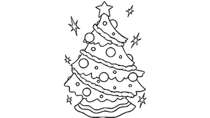 Tải miễn phí ngay hình tô màu cây thông noel