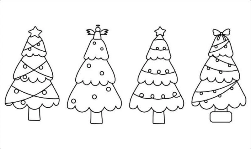 Khơi gợi trí tưởng tượng với tô màu cây thông noel