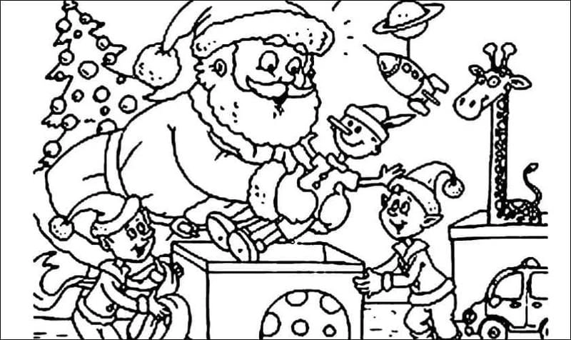 Giúp bé sáng tạo với tô màu ông già noel