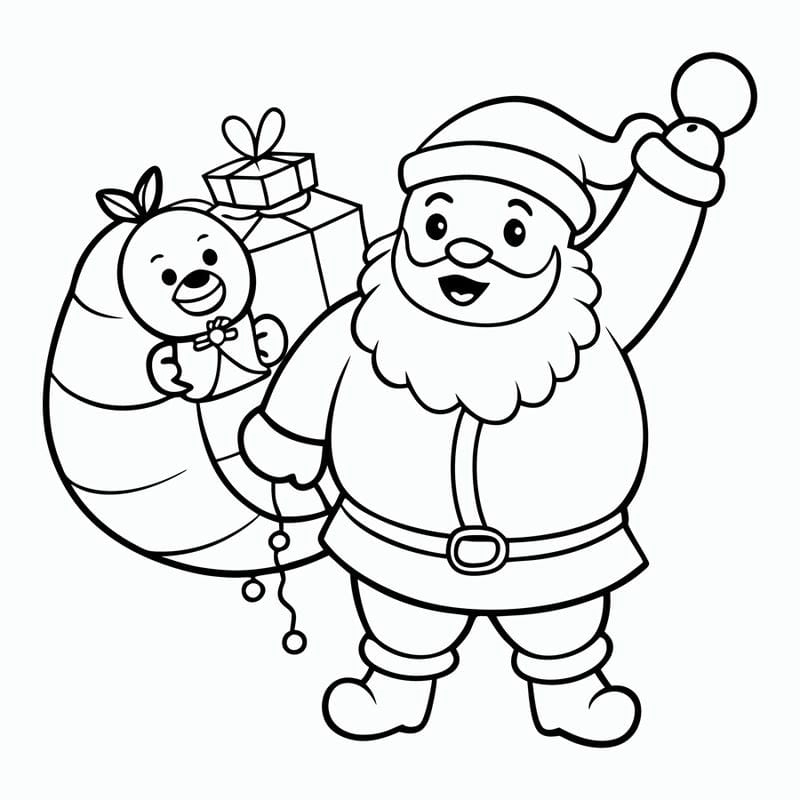 Bé thỏa sức sáng tạo với tranh tô màu ông già noel cho bé