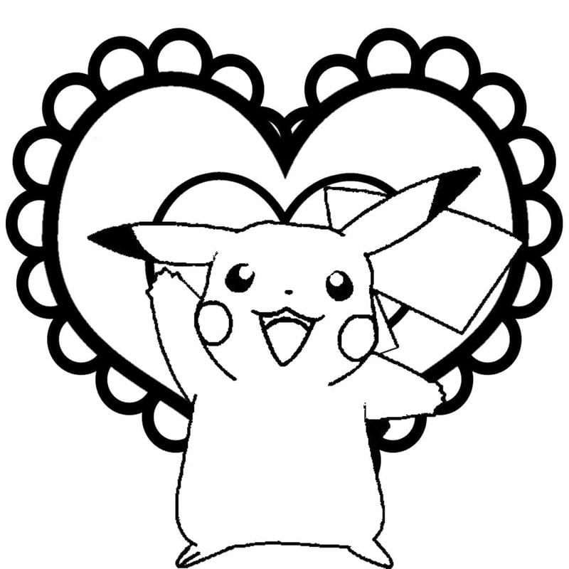 Giúp bé tập trung với in hình pikachu cho bé tô màu