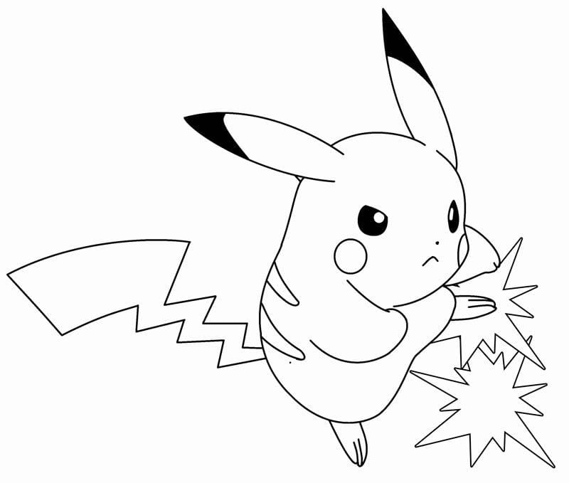 Tuyển chọn pikachu cute tô màu dễ thương